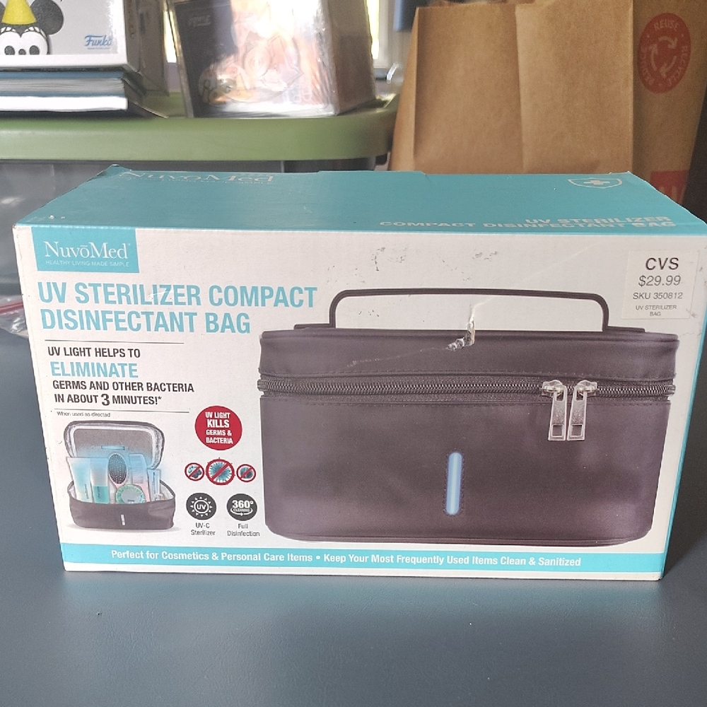 NuvoMed UV Sterilizer Compact Disinfectant Bag NWT